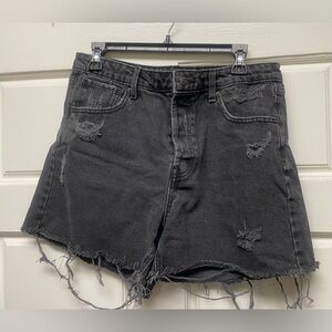 Wild Fable Charcoal Distressed Jean Shorts